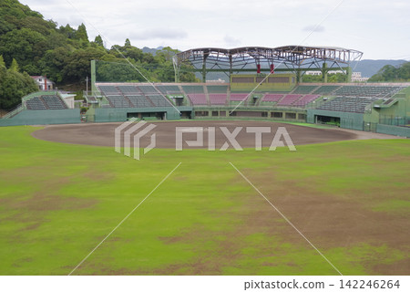 Tenpuku Stadium, a baseball stadium located in Nichinan City, Miyazaki Prefecture Tenpuku Stadium, a baseball stadium located in Nichinan City, Miyazaki Prefecture 142246264