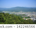 View of Ozu city from Fujiyama Park, Ozu City, Ehime Prefecture. 142246566