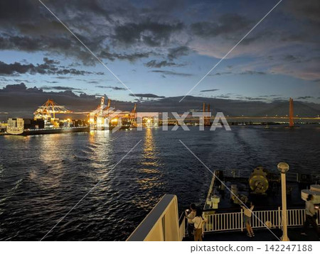 Summer nights viewed from a ferry Summer nights viewed from a ferry 142247188