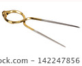 Antique Brass Drawing Compass or Divider Isolated on White Background 142247856