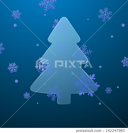 Glossy glassmorphism Christmas tree design. Glossy glassmorphism Christmas tree design. 142247965