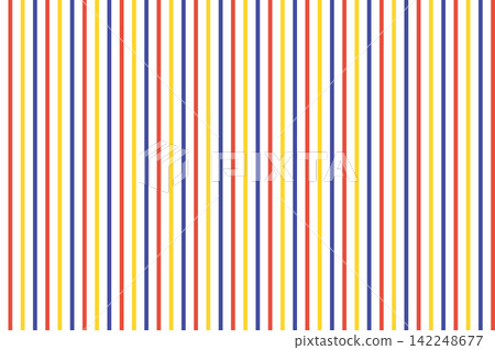 Colorful striped background material in red, yellow, and blue. Colorful striped background material in red, yellow, and blue. 142248677