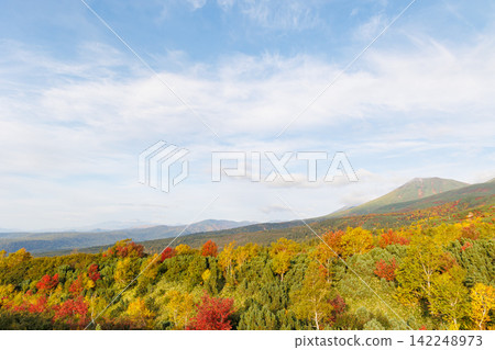 Mount Biei-Fuji as seen from Tokachi-dake Observation Deck (Autumn in Hokkaido) Mount Biei-Fuji as seen from Tokachi-dake Observation Deck (Autumn in Hokkaido) 142248973