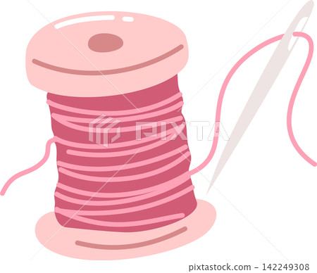 needle and thread spool illustration needle and thread spool illustration 142249308