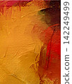 Vibrant Yellow Impasto Canvas Detail 142249499