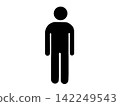 一個直立站立的男人簡筆畫 142249543