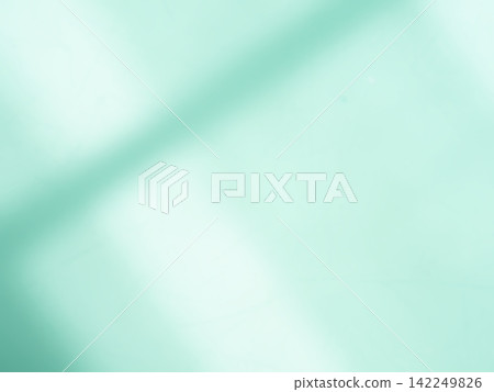 Green background shadow light summer sunight overlay nature on room cement wall floor abstract blur muckup effect minimal platform for presentation product backdrop, wallpaper template display. 142249826