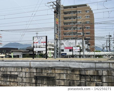 Platform and station sign at Nishitetsu Chikushi Station (Chikushino City, Fukuoka Prefecture) Platform and station sign at Nishitetsu Chikushi Station (Chikushino City, Fukuoka Prefecture) 142250271