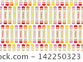 一排蠟筆圖案（暖色調） 142250323