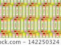 一排蠟筆圖案（暖色系 x 淺綠色） 142250324