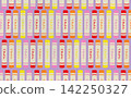 一排蠟筆圖案（暖色調 x 紫色） 142250327