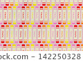 一排蠟筆圖案（暖色調 x 粉紅色） 142250328