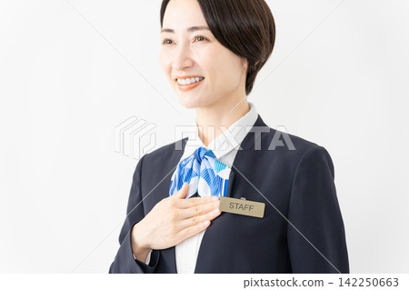 Female receptionist in uniform - Job image Female receptionist in uniform - Job image 142250663