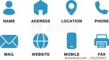 Business card website address contact icon 3 (blue) Business card website address contact icon 3 (blue) 142250847