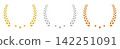 Laurel frame ranking decoration 142251091