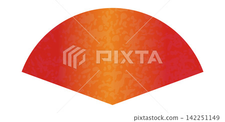 A simple, vermilion, fan-shaped background image. A simple, vermilion, fan-shaped background image. 142251149