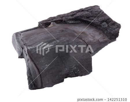 Natural wood charcoal Isolated on white background Natural wood charcoal Isolated on white background 142251310