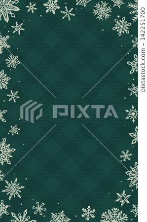 Green Christmas frame with snowflakes 1_vertical Green Christmas frame with snowflakes 1_vertical 142251700