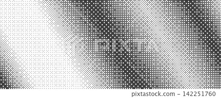 Pixel bitmap screen pattern. Binary pixelated diagonal gradient texture background. Rasterized screen wallpaper. Vector dither video game halfton texure patten backdrop. 8 bit glitch noise overlay Pixel bitmap screen pattern. Binary pixelated diagonal gradient texture background. Rasterized screen wallpaper. Vector dither video game halfton texure patten backdrop. 8 bit glitch noise overlay 142251760