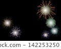 Colorful fireworks light up the summer night sky. 142253250