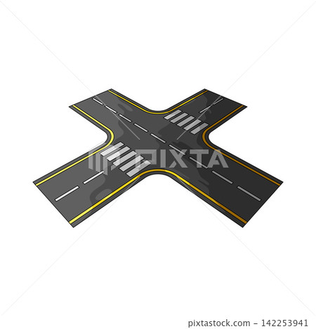 Illustration of Crossroad Illustration of Crossroad 142253941