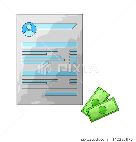 Illustration of Pay Slip Illustration of Pay Slip 142253976