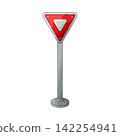 Illustration of Yield Sign 142254941