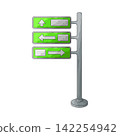 Illustration of Direction Sign 142254942