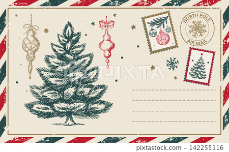 christmas, card, vector 142255116