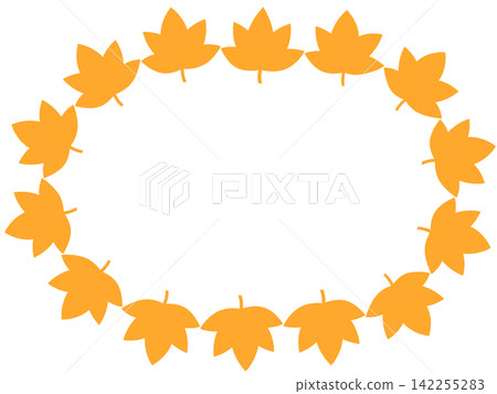 Cute maple leaf frame Cute maple leaf frame 142255283
