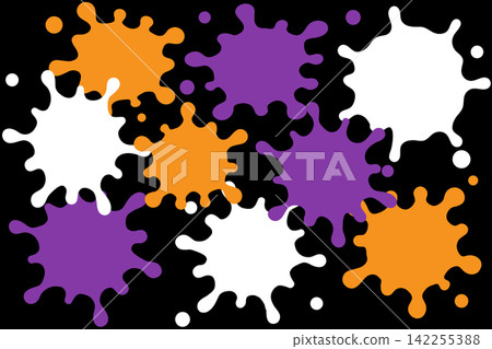 Halloween Colorful Splatter Background Material - Black Halloween Colorful Splatter Background Material - Black 142255388