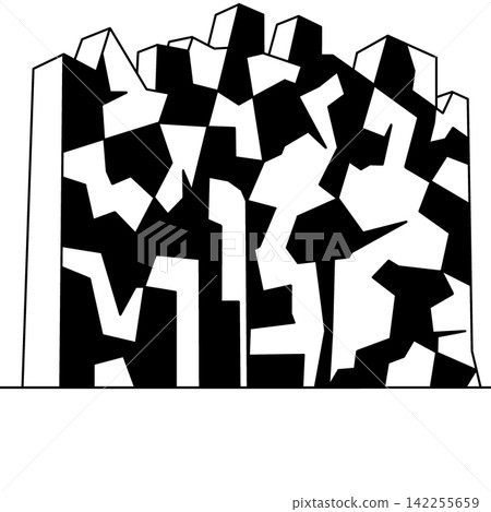 A towering, massive wall 142255659