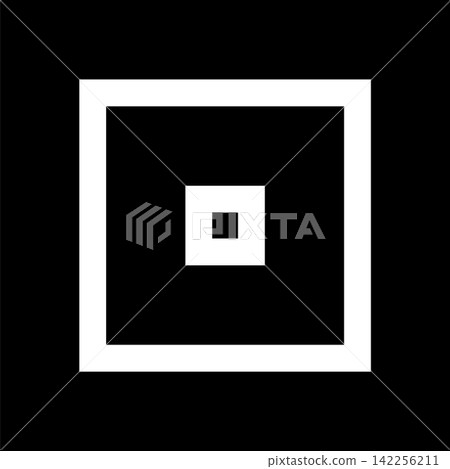 Square shape dynamic blend. Futuristic technology element Square shape dynamic blend. Futuristic technology element 142256211