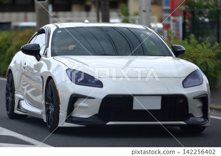 white domestic sports car white domestic sports car 142256402