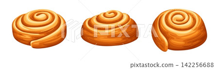 Cinnamon rolls, danish buns, sweet sugar pastry swirls, cookies or bread snails, bakery food set. Cartoon cinnamon sugar rolls of swedish kanelbullar, danish kanelsnegle and french toast buns Cinnamon rolls, danish buns, sweet sugar pastry swirls, cookies or bread snails, bakery food set. Cartoon cinnamon sugar rolls of swedish kanelbullar, danish kanelsnegle and french toast buns 142256688