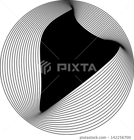 Circle frame emblem blend line for badges, banner, tag, logo 142256700