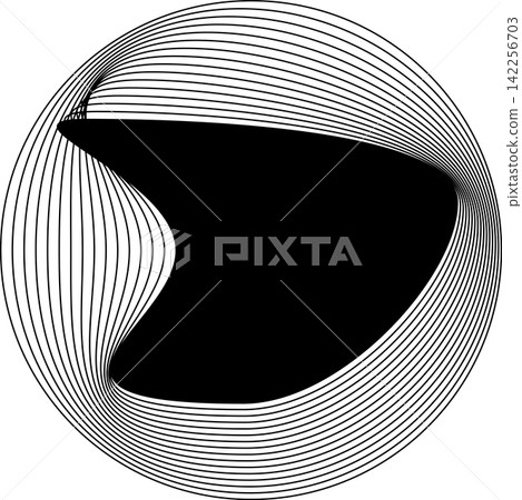 Circle frame emblem blend line for badges, banner, tag, logo 142256703