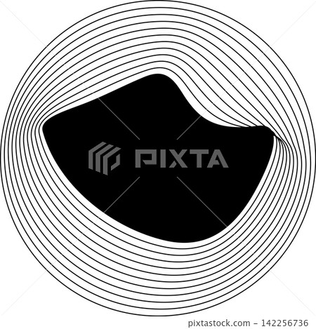Circle frame emblem blend line for badges, banner, tag, logo 142256736