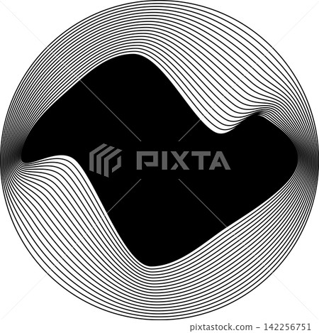 Circle frame emblem blend line for badges, banner, tag, logo 142256751