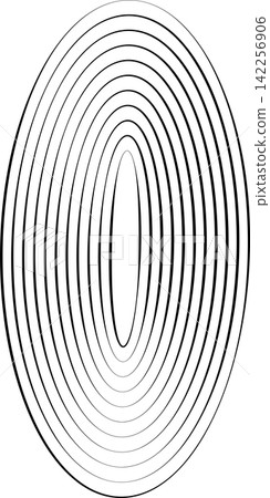 Oval icons with lines. Geometric shape Oval icons with lines. Geometric shape 142256906