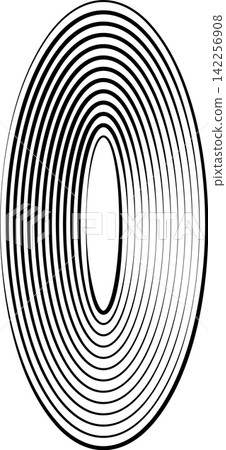 Oval icons with lines. Geometric shape Oval icons with lines. Geometric shape 142256908