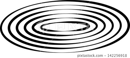 Oval icons with lines. Geometric shape Oval icons with lines. Geometric shape 142256918