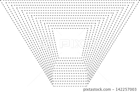 Square dashed line with blending. Futuristic technology element Square dashed line with blending. Futuristic technology element 142257003