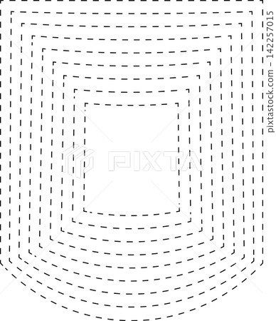 Square dashed line with blending. Futuristic technology element Square dashed line with blending. Futuristic technology element 142257015