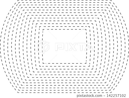 Square dashed line with blending. Futuristic technology element Square dashed line with blending. Futuristic technology element 142257102