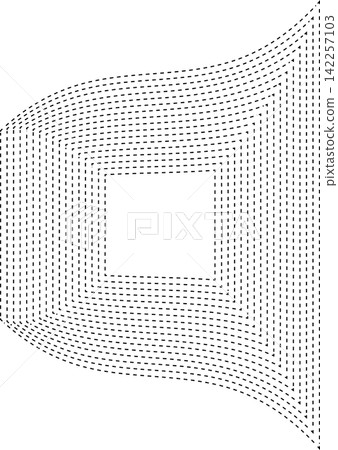 Square dashed line with blending. Futuristic technology element 142257103