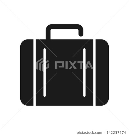 Suitcase, simple illustration, flat style element for graphic design 142257374