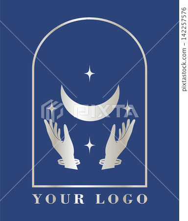 Vector Concept of Minimalist Symbol for Eco Cosmetic Brands. Business Logo Template. Simple Emblem Vector Concept of Minimalist Symbol for Eco Cosmetic Brands. Business Logo Template. Simple Emblem 142257576