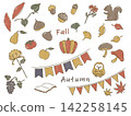 Cute Autumn Illustration Collection 142258145