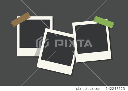 Polaroid Photo Frames with Colorful Tape 142258623